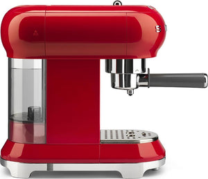 Smeg - 50's Retro Style Espresso Machine Red - ECF01RDUS