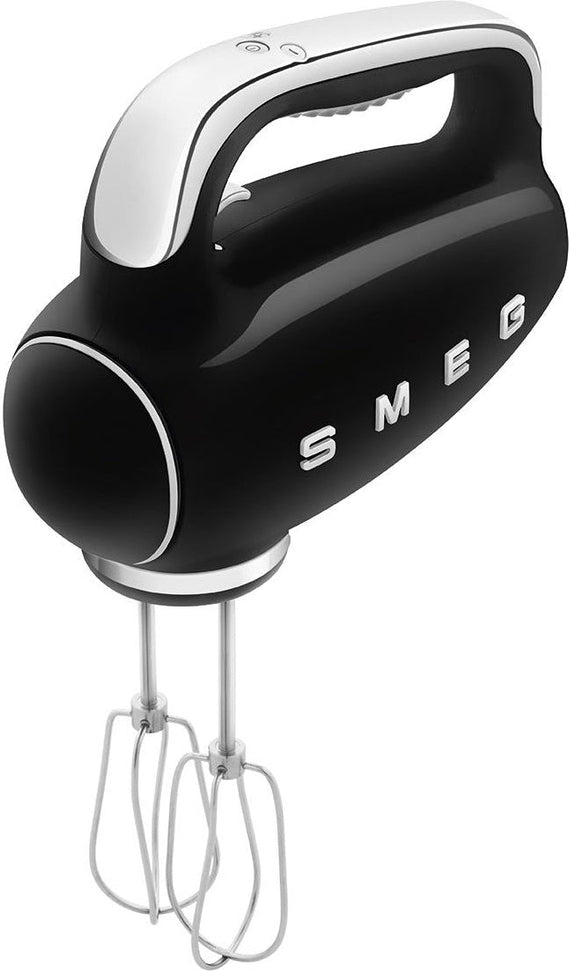 Smeg - 50's Style Hand Mixer with 3D Logo Black - HMF01BLUS