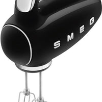 Smeg - 50's Style Hand Mixer with 3D Logo Black - HMF01BLUS