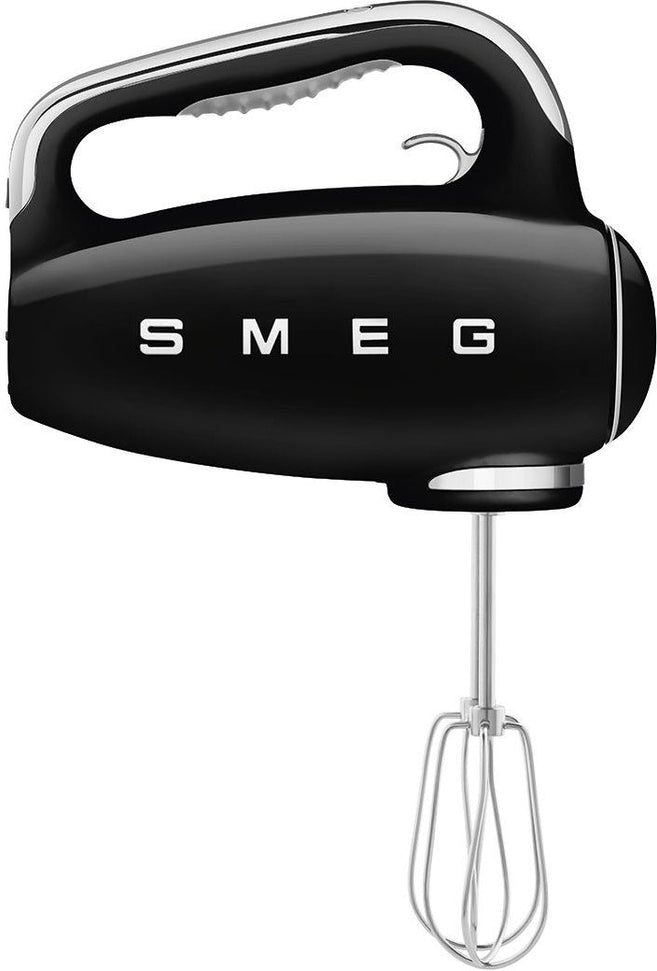 Smeg - 50's Style Hand Mixer with 3D Logo Black - HMF01BLUS