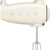 Smeg - 50's Style Hand Mixer with 3D Logo Cream - HMF01CRUS