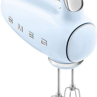 Smeg - 50's Style Hand Mixer with 3D Logo Pastel Blue - HMF01PBUS