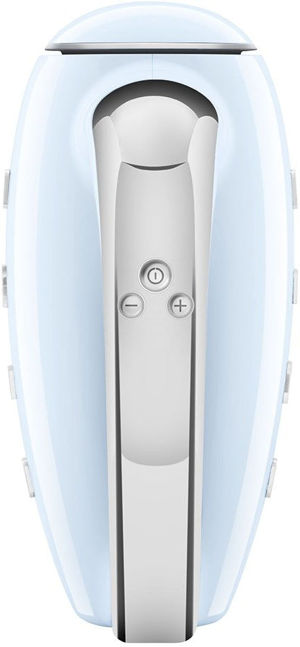 Smeg - 50's Style Hand Mixer with 3D Logo Pastel Blue - HMF01PBUS