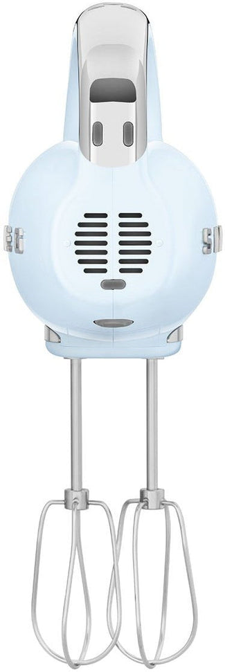 Smeg - 50's Style Hand Mixer with 3D Logo Pastel Blue - HMF01PBUS