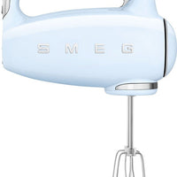 Smeg - 50's Style Hand Mixer with 3D Logo Pastel Blue - HMF01PBUS