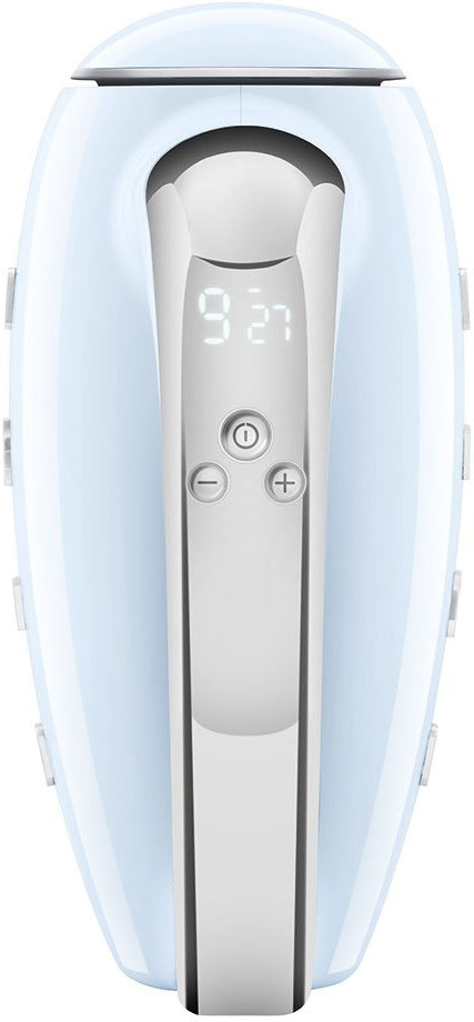 Smeg - 50's Style Hand Mixer with 3D Logo Pastel Blue - HMF01PBUS