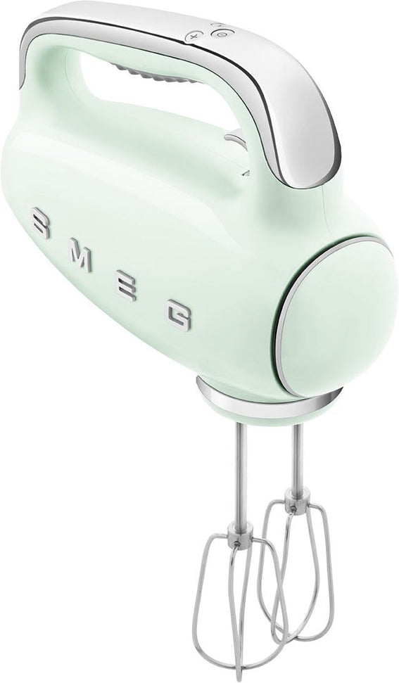 Smeg - 50's Style Hand Mixer with 3D Logo Pastel Green - HMF01PGUS
