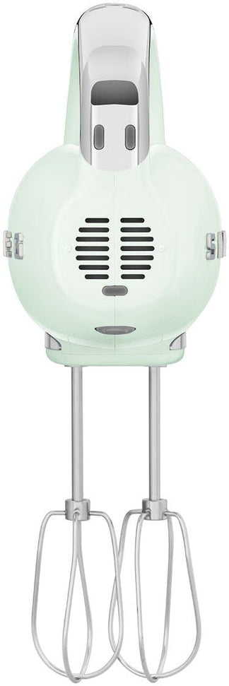 Smeg - 50's Style Hand Mixer with 3D Logo Pastel Green - HMF01PGUS