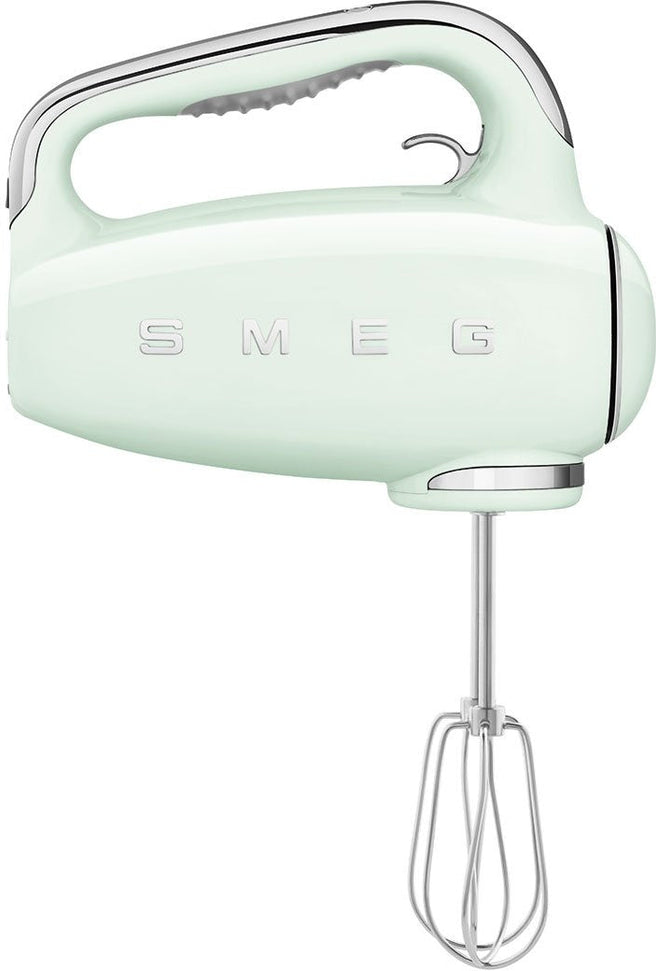 Smeg - 50's Style Hand Mixer with 3D Logo Pastel Green - HMF01PGUS