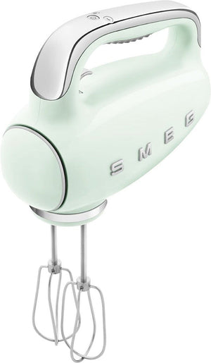 Smeg - 50's Style Hand Mixer with 3D Logo Pastel Green - HMF01PGUS