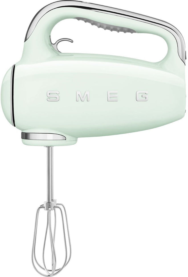 Smeg - 50's Style Hand Mixer with 3D Logo Pastel Green - HMF01PGUS