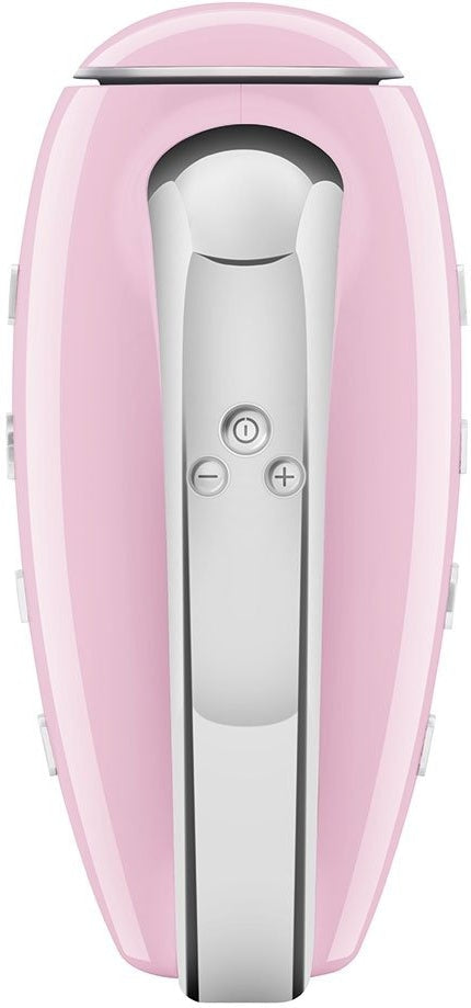 Smeg - 50's Style Hand Mixer with 3D Logo Pastel Pink - HMF01PKUS