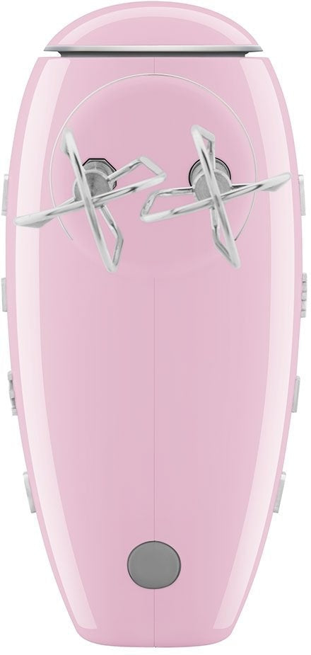 Smeg - 50's Style Hand Mixer with 3D Logo Pastel Pink - HMF01PKUS