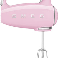 Smeg - 50's Style Hand Mixer with 3D Logo Pastel Pink - HMF01PKUS