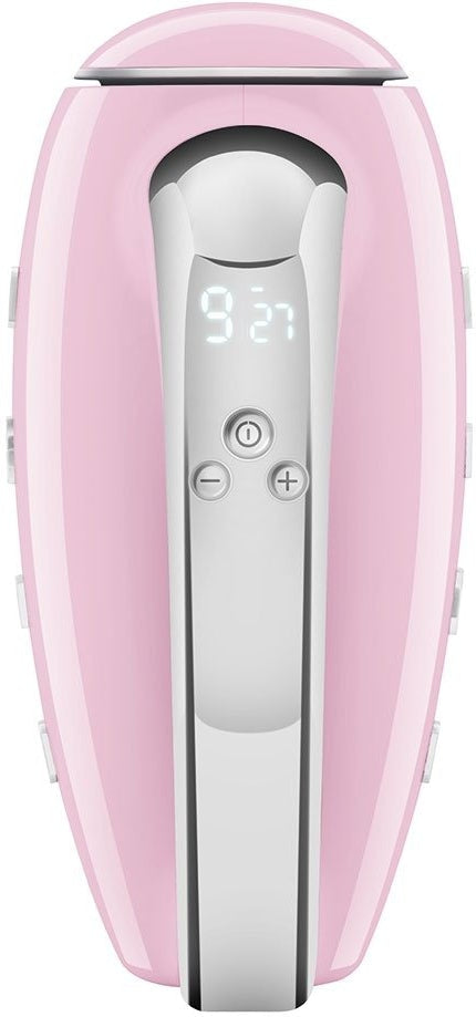 Smeg - 50's Style Hand Mixer with 3D Logo Pastel Pink - HMF01PKUS