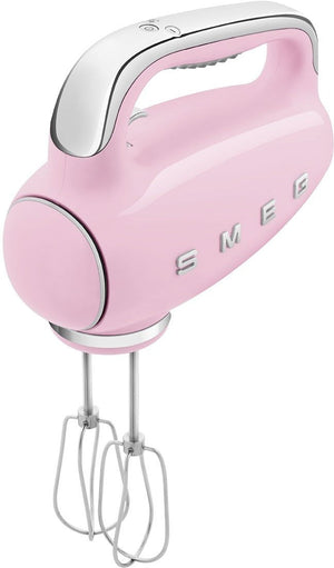 Smeg - 50's Style Hand Mixer with 3D Logo Pastel Pink - HMF01PKUS