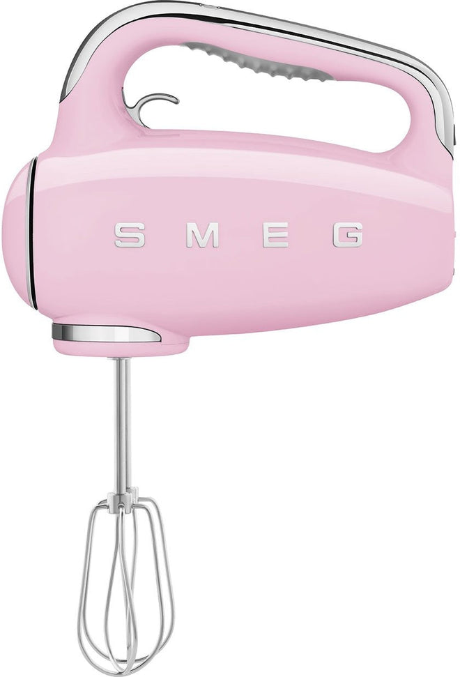 Smeg - 50's Style Hand Mixer with 3D Logo Pastel Pink - HMF01PKUS