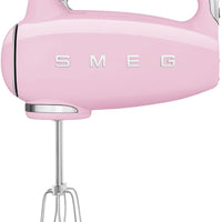 Smeg - 50's Style Hand Mixer with 3D Logo Pastel Pink - HMF01PKUS