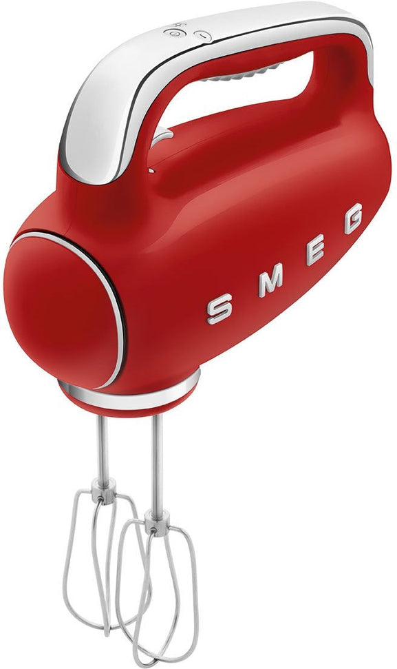 Smeg - 50's Style Hand Mixer with 3D Logo Red - HMF01RDUS