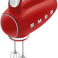 Smeg - 50's Style Hand Mixer with 3D Logo Red - HMF01RDUS