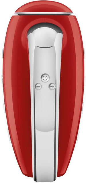 Smeg - 50's Style Hand Mixer with 3D Logo Red - HMF01RDUS