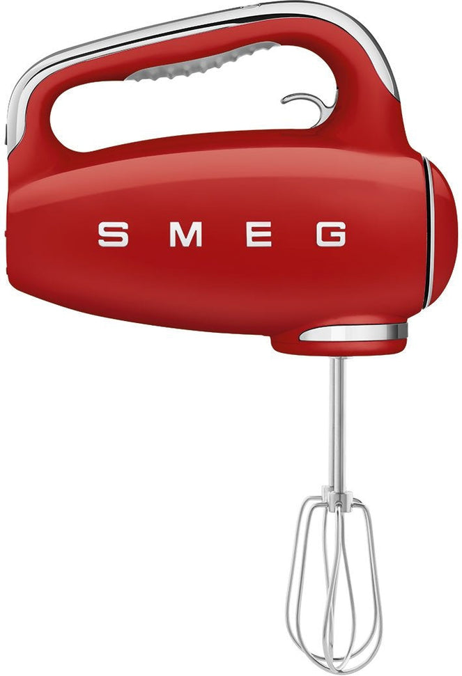 Smeg - 50's Style Hand Mixer with 3D Logo Red - HMF01RDUS