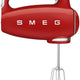 Smeg - 50's Style Hand Mixer with 3D Logo Red - HMF01RDUS