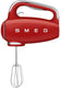 Smeg - 50's Style Hand Mixer with 3D Logo Red - HMF01RDUS