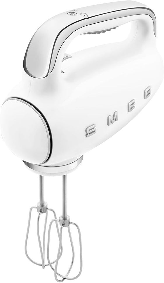 Smeg - 50's Style Hand Mixer with 3D Logo White - HMF01WHUS