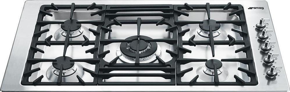 Smeg - Classic 36" Drop-In 5-Burner Gas Cooktop - Stainless Steel - PGFU36X