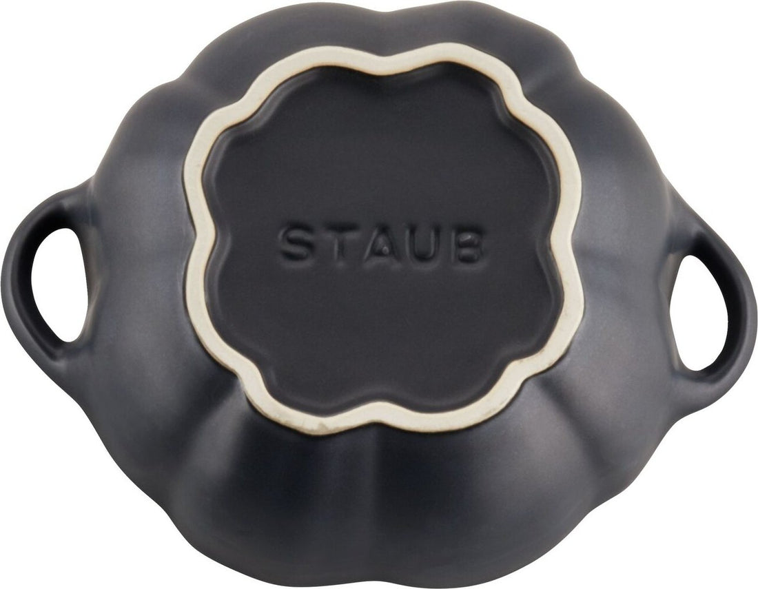 Staub - 0.5 QT Ceramic Pumpkin Cocotte Black 0.5 L - 40508-548