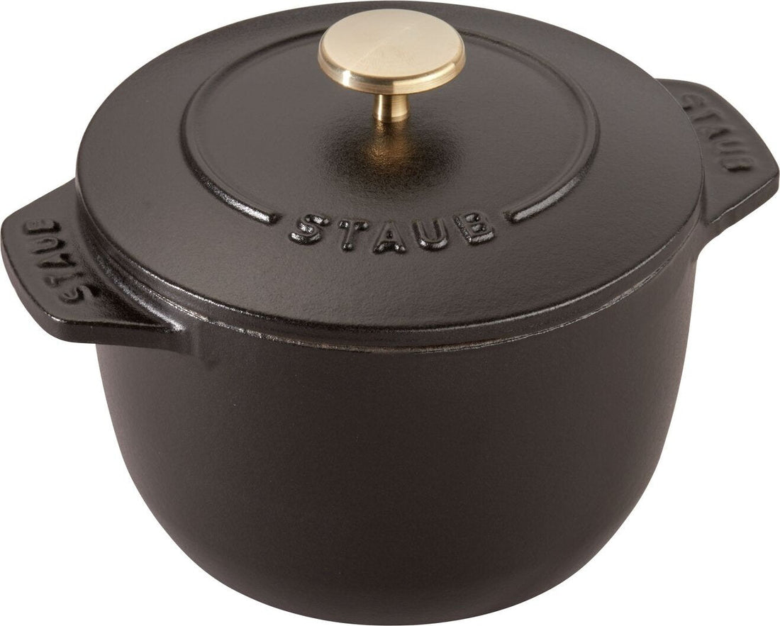 Staub - 0.81 QT Round Cast Iron Petite Cocotte Black 0.76L - 40509-653