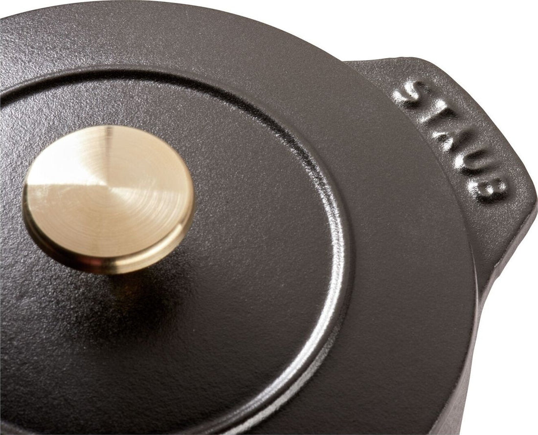 Staub - 0.81 QT Round Cast Iron Petite Cocotte Black 0.76L - 40509-653