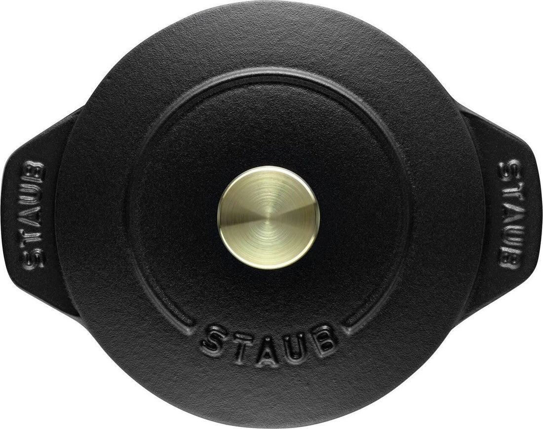 Staub - 0.81 QT Round Cast Iron Petite Cocotte Black 0.76L - 40509-653
