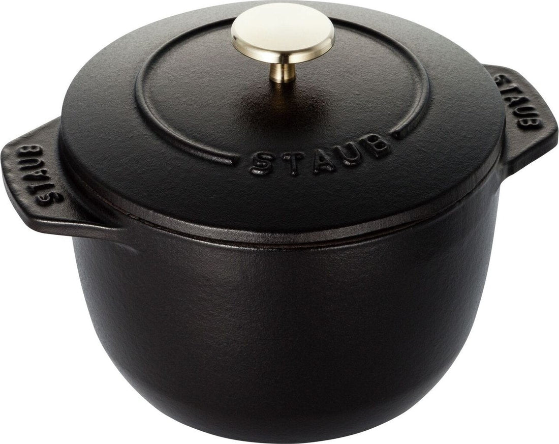 Staub - 0.81 QT Round Cast Iron Petite Cocotte Black 0.76L - 40509-653