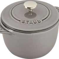 Staub - 0.81 QT Round Cast Iron Petite Cocotte Graphite Grey 0.76L- 40509-702