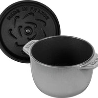 Staub - 0.81 QT Round Cast Iron Petite Cocotte Graphite Grey 0.76L- 40509-702
