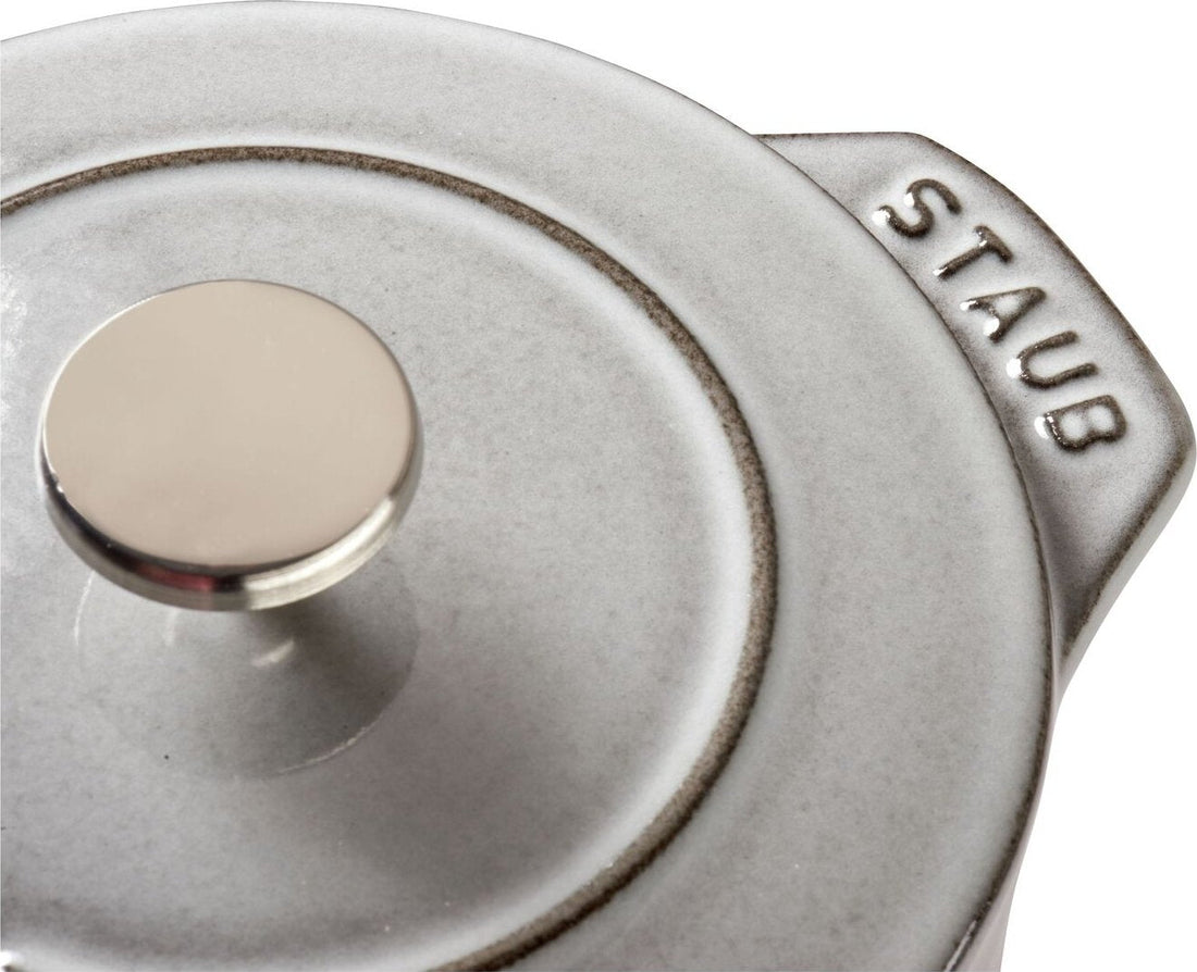 Staub - 0.81 QT Round Cast Iron Petite Cocotte Graphite Grey 0.76L- 40509-702