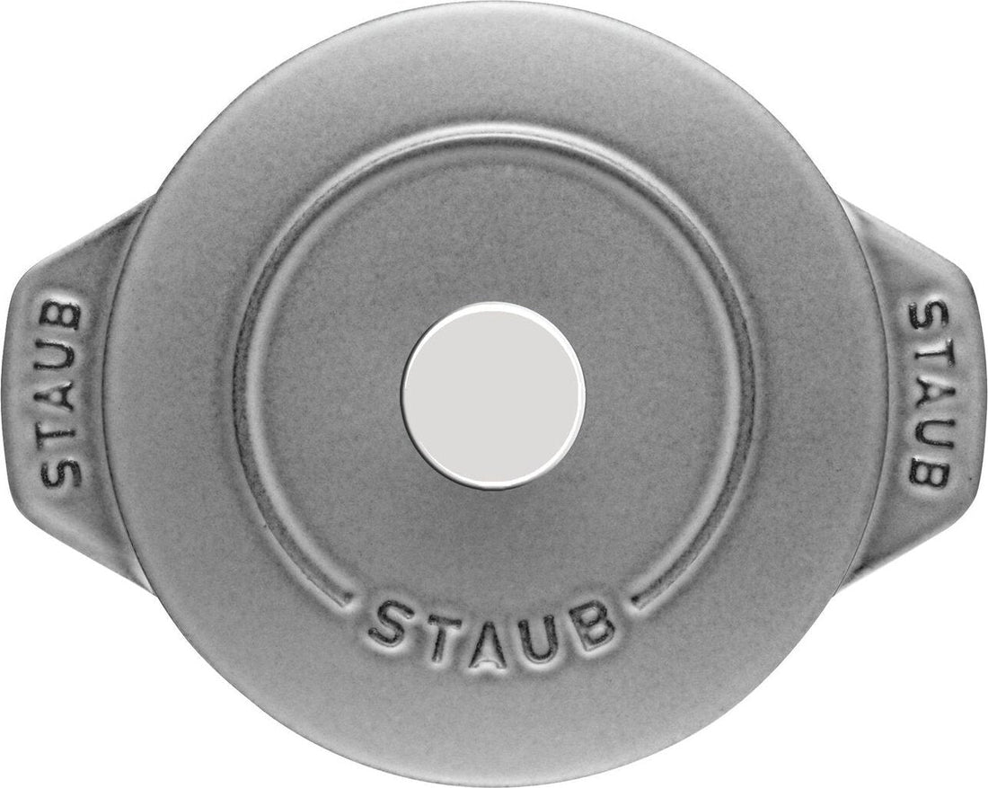 Staub - 0.81 QT Round Cast Iron Petite Cocotte Graphite Grey 0.76L- 40509-702