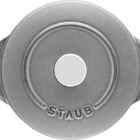 Staub - 0.81 QT Round Cast Iron Petite Cocotte Graphite Grey 0.76L- 40509-702