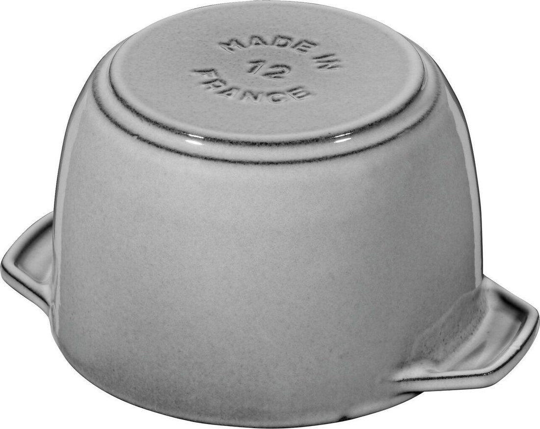 Staub - 0.81 QT Round Cast Iron Petite Cocotte Graphite Grey 0.76L- 40509-702