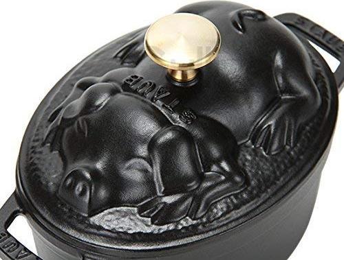 Staub - 1 QT Pig Cocotte Black 0.95L - 40500-171