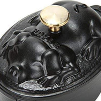 Staub - 1 QT Pig Cocotte Black 0.95L - 40500-171