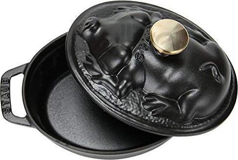 Staub - 1 QT Pig Cocotte Black 0.95L - 40500-171