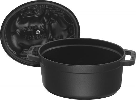 Staub - 1 QT Pig Cocotte Black 0.95L - 40500-171