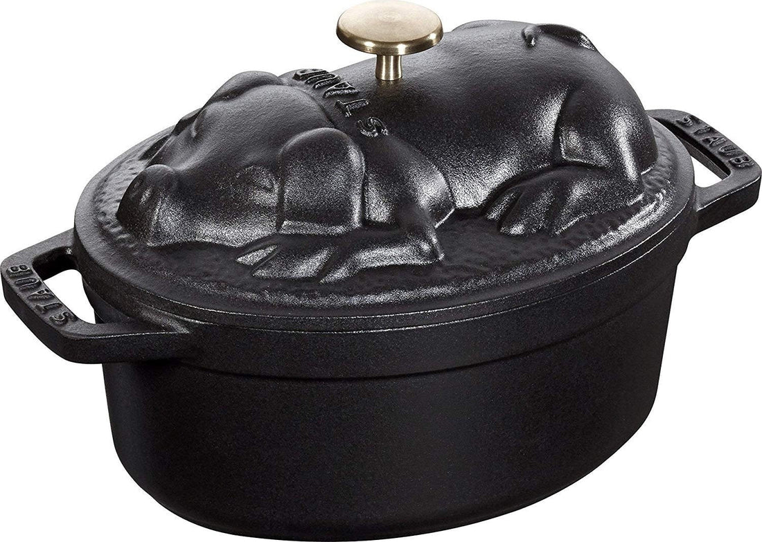 Staub - 1 QT Pig Cocotte Black 0.95L - 40500-171