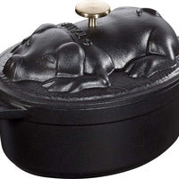 Staub - 1 QT Pig Cocotte Black 0.95L - 40500-171