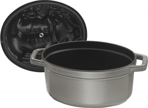 Staub - 1 QT Pig Cocotte Graphite Grey 0.95L - 40500-176