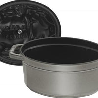 Staub - 1 QT Pig Cocotte Graphite Grey 0.95L - 40500-176