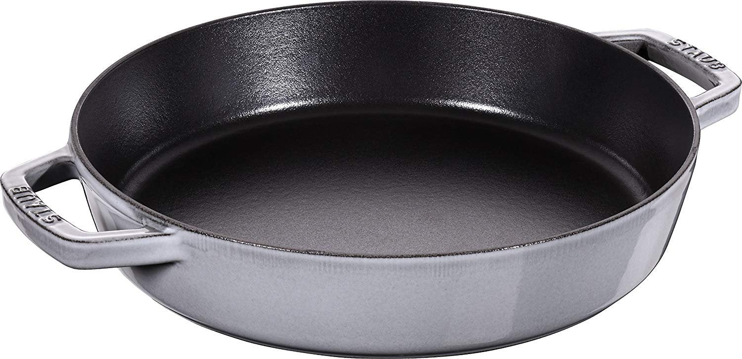 Staub - 10" Cast Iron Fry Pan with Double Handle Graphite Grey (26 cm) - 40511-726